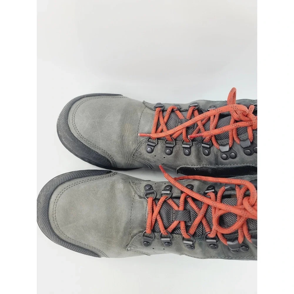 Sorel Lace Up Round Toe Hiking Boot/ Utility Boots Men Size 10 Gray Black Orange